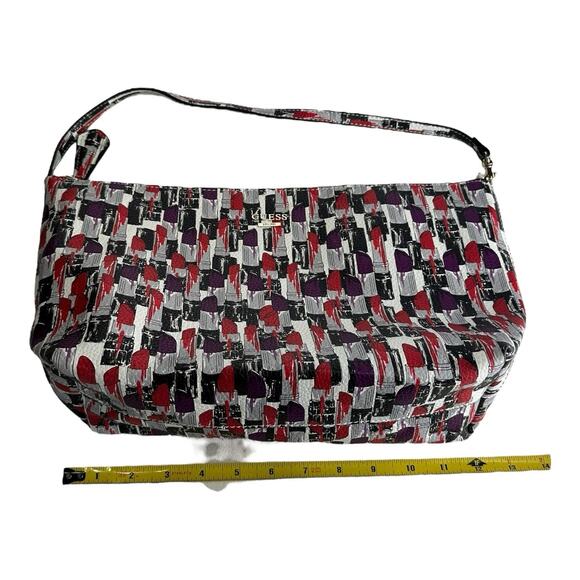 Guess Bobbi Tote Bag Lipstick Print Red Purple 90s Y2K Purse - Picture 5 of 12